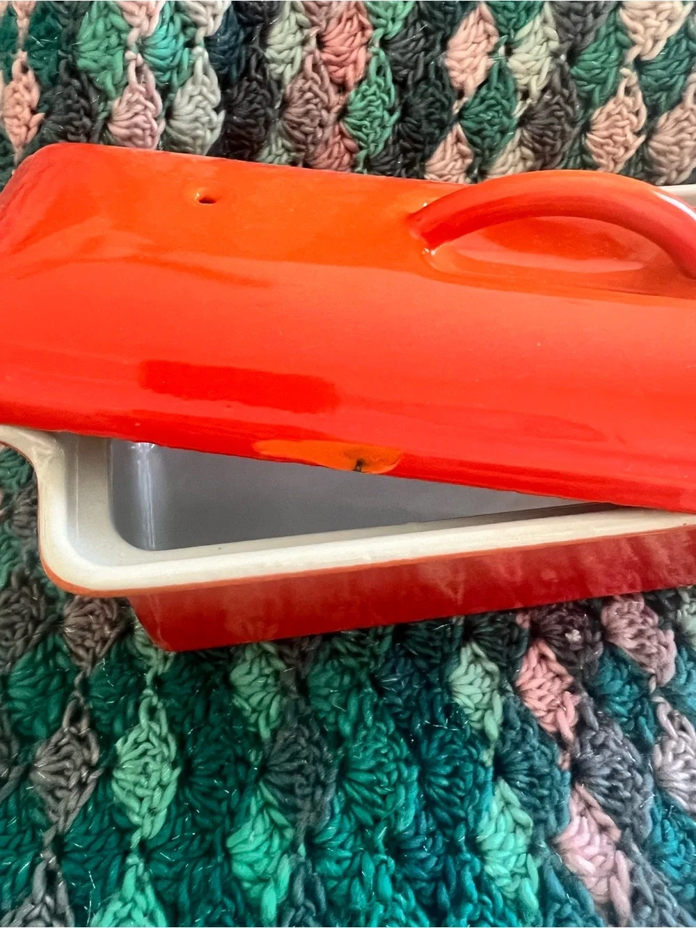 Le Creuset Volvanic Orange #28 Covered Pâté Terrine Mold